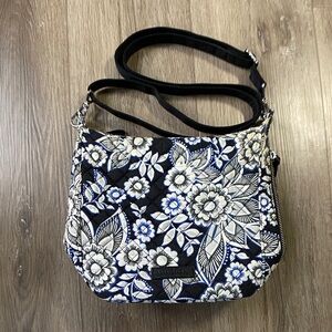 Vera Bradley Black and Blue Floral Crossbody Bag